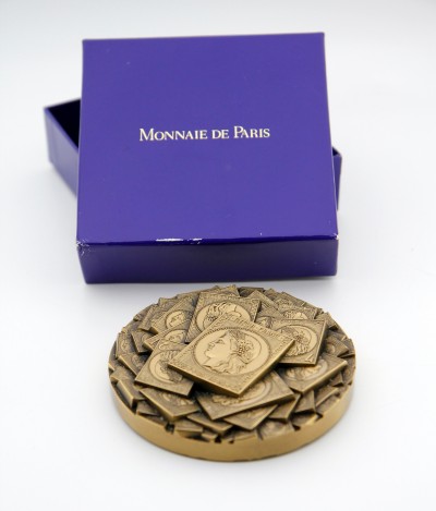 Médaille calendrier 1999 aux timbres Cérès - Bronze florentin par Jean-Pierre Gendis, Monnaie de Paris