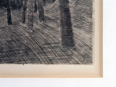 Gérard de Palézieux (1919-2012) - Forêt de Finges, eau-forte, 1947