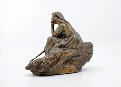 Corneille THEUNISSEN (1863-1918) - Rêverie aux champs, bronze vers 1900