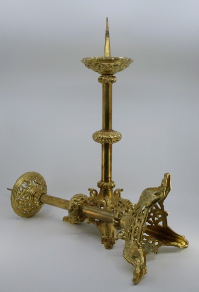 Garniture d'autel par Poussielgue-Rusand - style néo-roman, Paris vers 1860-1880