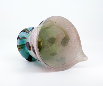 Vase en verre polychrome, XXe - Biot, dans le goût de Novaro