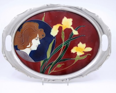 Plateau Art Nouveau Carl Sigmund Luber - Johann von Schwarz, Nuremberg, entre 1897 et 1906