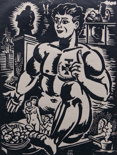 Frans MASEREEL (1889-1972), Sous les signes du Zodiaque - Rare portfolio de douze bois gravés, tirés à 40 exemplaires, Paris 1940