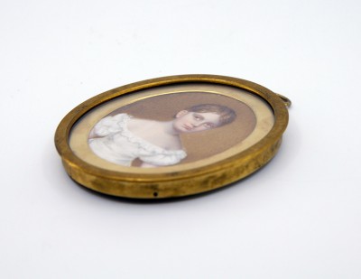 Portrait miniature de petite fille, vers 1825 - Ecole anglaise