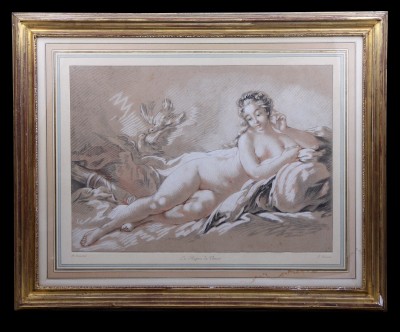 Louis Marin BONNET d'après François BOUCHER - Le Repos de Vénus, 2e état, vers 1775