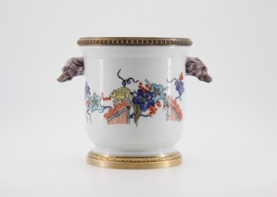 Seau à rafraîchir en porcelaine montée - Samson et Risler & Carré, vers 1900