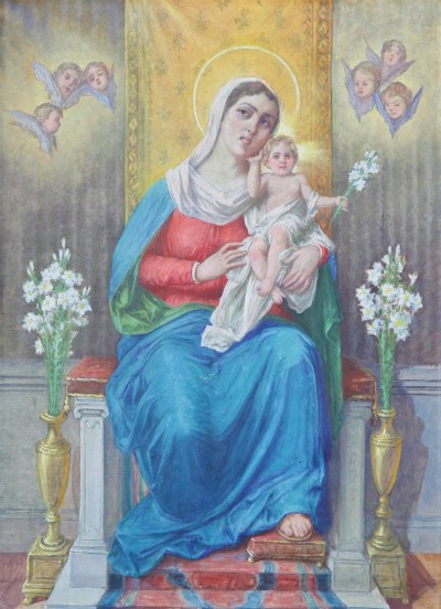 Antonio de GRADA (1858-1938) - Vierge à l'Enfant, 1929