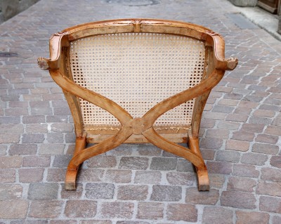 Fauteuil canné de style Régence - Travail ancien, restauré