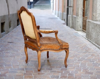 Fauteuil à la Reine estampillé I. Boucault - Jean Boucault (1705-1786, reçu maître en 1728)